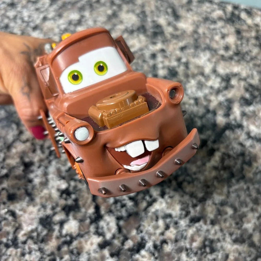 Disney Pixar Cars Tow Mater Spiked Mad Max Style Toy Truck Brown Plastic 6.5in